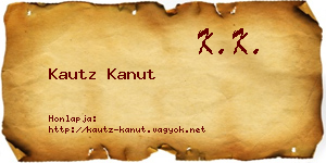 Kautz Kanut névjegykártya